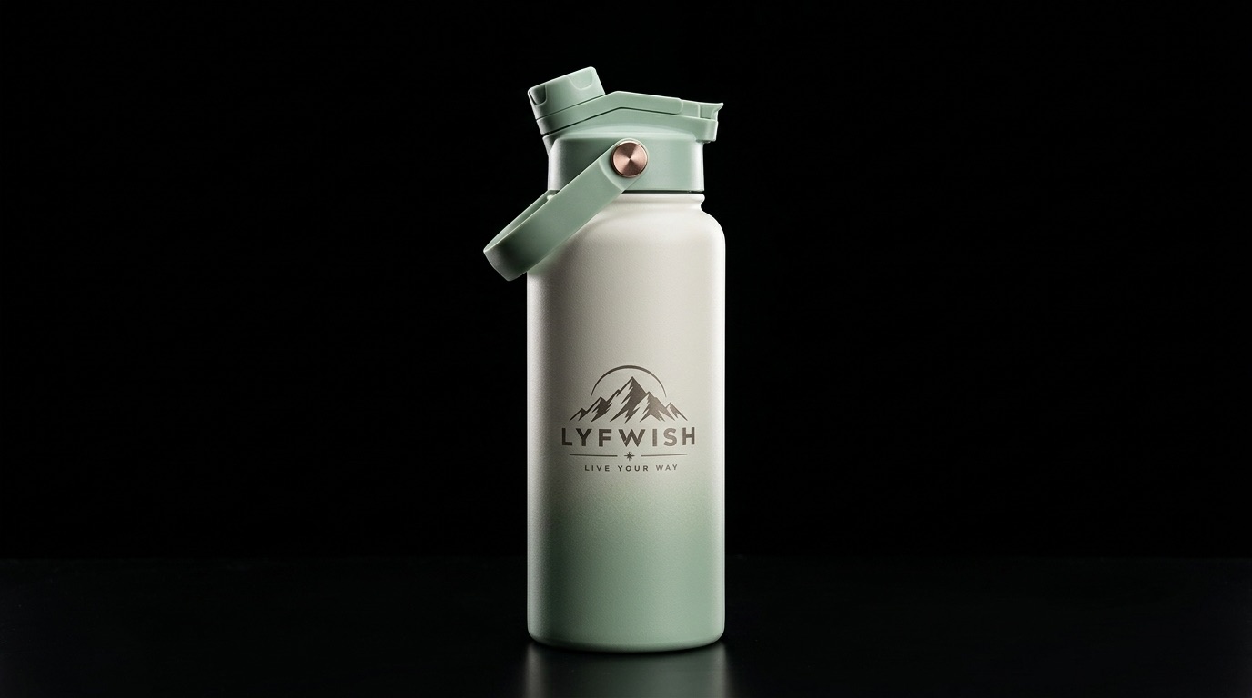 Sage ombre LYFWISH insulated bottle